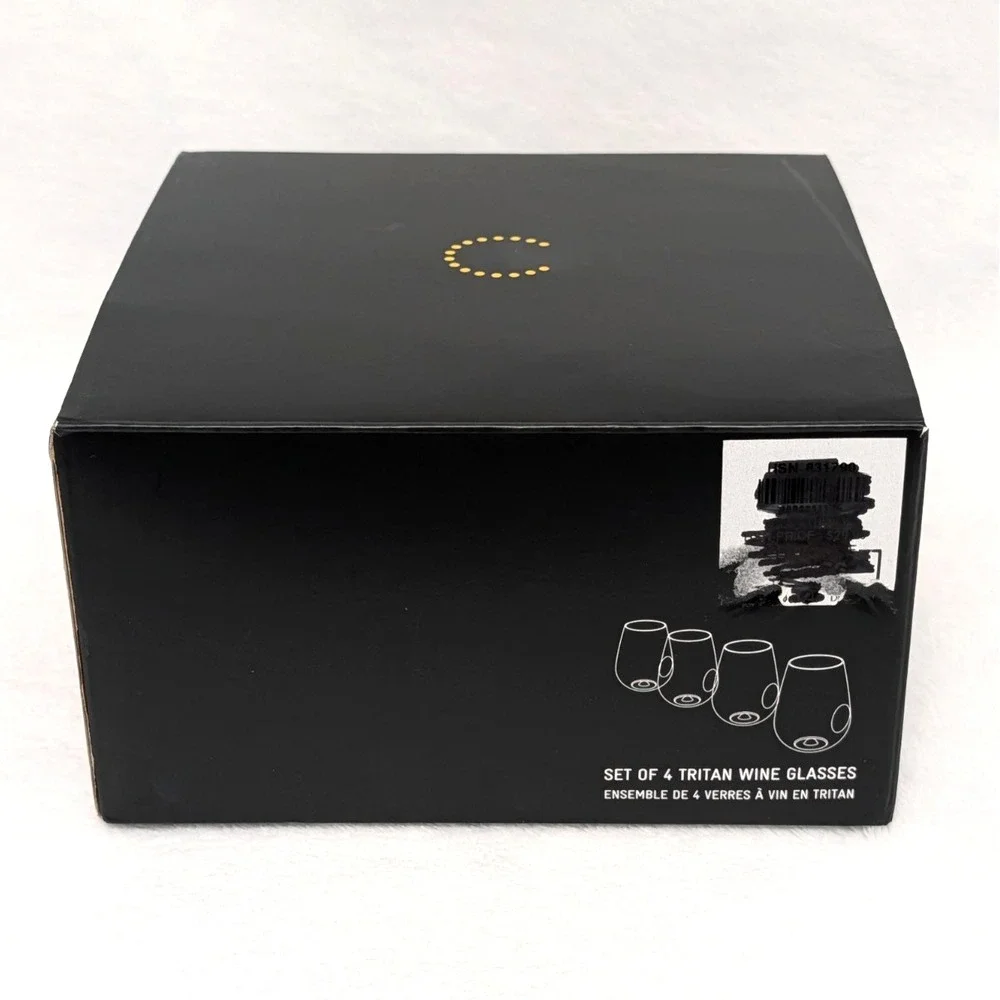 Curtis Stone Set of 4 Unbreakable 16oz Stemless Wine Glasses Thumb Imprint
